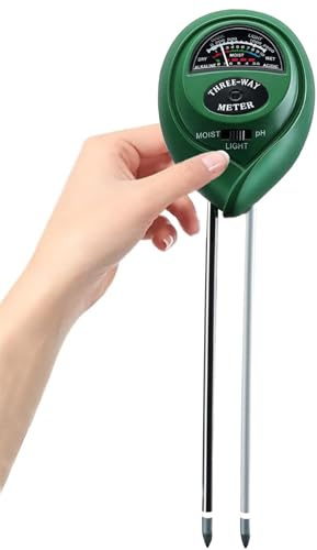 Buystarget 3 in 1 Soil Tester- Moisture, Sun Light, PH Sensor Meter Plant Water Monitor Hygrometer Sensor for Gardening Indoor/Outdoor Garden Agriculture Garden Lawn Vegetables No Batteries Required
