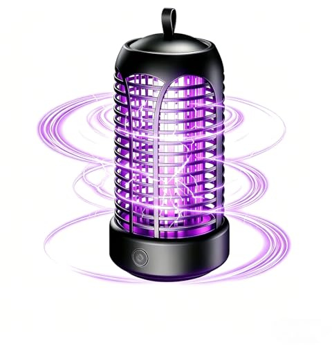 ALampada Antizanzare Elettrica,Lampada per UV Zanzare,Innocua per persone e animali domestici,cattura efficacemente mosche,zanzare e altri insetti,Ideale per casa,patio,cortile e giard