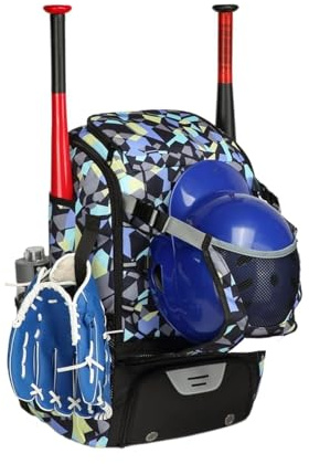 Generico Borsa da baseball per i giovani, Zaino leggero grande con un scomparto scarpe, Borsa da Baseball per ragazzi, Calcio football giochi sportivi viaggio e pratica allenamento estate e primavera