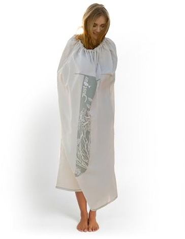 Justin Poncho de surf pour vestiaire (sable L) - Pour homme et femme - Compact et ultra léger - Poncho de bain - Pas de serviette