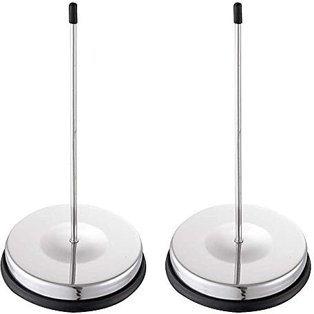 JPYH 2 Stück Memo Halter Spike Stick, Bonspießer Zettelhalter,für Rechnungen, Quittungen, Papier, Ordnung, Büroschreibtisch, 7.5 cm x 16 cm, Silber