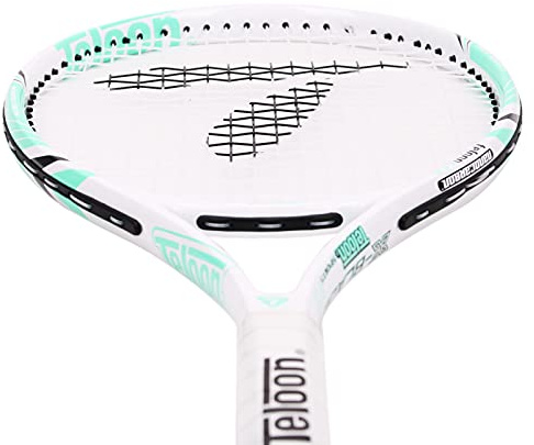 Teloon Recreational Adult Tennis Rackets-27 inch Tennis Racquet for Men and Women College Students Beginner Tennis Racket. (V10-White and Green)
