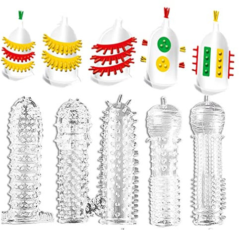 Kondome, Besonders Empfindlich Spike Kondom Adult Sex G-Punkt stimulieren Condom (Packung mit 10 verschiedenen Design) (C)