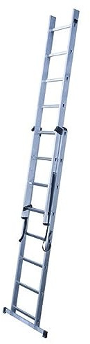 Echelle transformable HobbyStep® 2 plans - 2x8 échelons - 4,30m Aluminium Argenté Hailo