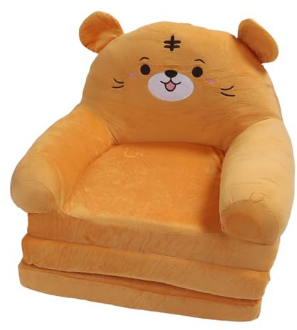 SIXRUN -Klappsofa, Plüschstoff, Schwamm, Cartoon-Muster, Aufklappbares Kleinkind-Sofa Zum Ausruhen, Lesen, Klappcouch (3 Schichten)