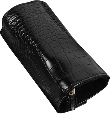 ANDRESLAD Joyería Para Guardar Collares Pendientes y Anillos Organizador De Viaje Bolsa Enrollable Para Joyas Negro