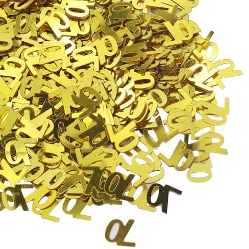 70 coriandoli decorazione da tavolo compleanno donne uomini decorazione da tavolo compleanno anniversario coriandoli dorati, numero coriandoli decorazione da tavolo decorazione sparsa