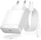 30W Ladekabel USB C Ladegerät Kompatibel mit Google Pixel 9 Pro XL/9/8/8a/7a/7/6/6a, Schnellladekabel und Schnellladegerät für Fold/9 Pro Fold mit 1,5M Typ C Fast Charger