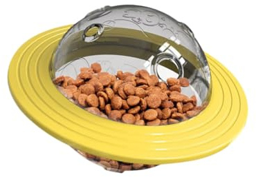 DOITOOL Juguete Disco de Alimentación para Mascotas Juguete Dispensador de Comida para Perros para Parque y Estimulación Mental