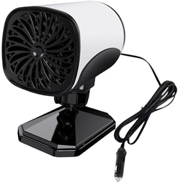 Sbrinatore Portatile per Auto – Ventilatore di Riscaldamento Compatto 12 V, disappannamento del Parabrezza a Riscaldamento rapido, Base Rotante Regolabile, bilanciamento Automatico |