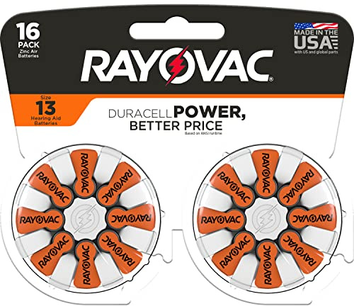 Pilas de audífono RAYOVAC L13ZA-16ZM, 16-Pack, NA, 1
