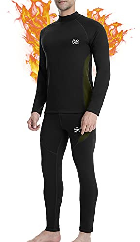 MEETWEE Ropa Interior térmica Hombre, Conjuntos térmicos, Camiseta Térmica Hombres Manga Larga Pantalones Largos para Esquí, Montaña, Ciclismo, Fitness