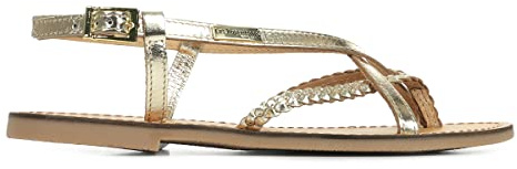 Les Tropeziennes par M. Belarbi Femme Chou Chaussures Ville Entre-Doigt, Or, 36