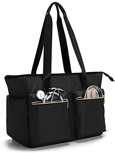 Damero Borsa da lavoro per infermiera, Borsa da lavoro portatile per infermiera per chiamate a domicilio, donna, forniture mediche, Nero