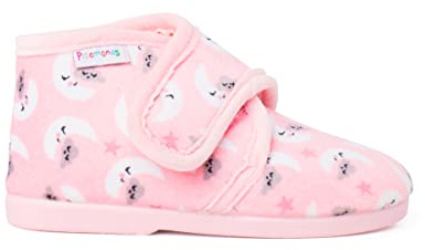 Pisamonas Stivali da Casa con Chiusura Slip-On Stampati Misurare 22 Colore Rosa Lune