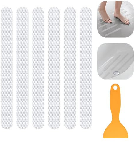 JOOTUEPO 36 Pièces Autocollants Antidérapants, Bandes de Baignoire de Sécurité Autocollants Adhésifs avec Grattoir de Qualité Supérieure pour Baignoires Douches Marches d’escalier