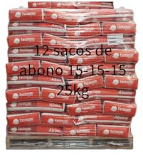 Peyca Abono 15-15-15 con SO3 saco 25kg (Palet con 12 sacos de abono de 25kg). Abono equilibrado con nitrogeno, fosforo y potasio.