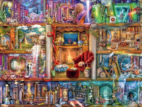 Ravensburger - Puzzle 1500 Pezzi La Grande Libreria | Puzzle Per Adulti 1500 Pezzi | Puzzle Adulti Per Bambini Dai 14 Anni In Su | Regalo Compleanno Per Bambini Dai 14 Anni In Su | Misure 80x60cm