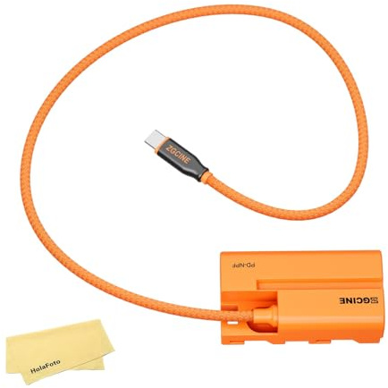 ZGCINE PD-NPF USB-C PD Dummy Battery Cable 60CM Braided Wire, Replacement for Sony NP-F970 F960 F950 F770 F750 F570 F550 Battery, for Camera Monitors, Wireless Transmission, LED Video Lights
