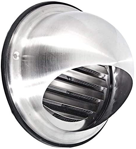 Tappo per Camino, Tappo di Ventilazione a Parete Griglia Rotonda Spessa in Acciaio Inossidabile Coperchio del Filtro Esterno Tubo di Scarico Foro di sfiato Tappo Antivento,120MM (150MM)