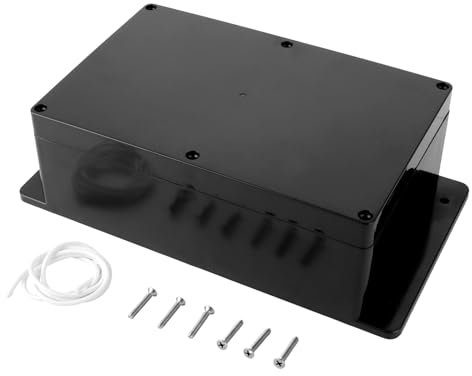 AKOLAFE Abzweigdose Schwarz Wasserdichtes IP67 Verteilerdose Aufputz 230x150x85mm Anschlussdose Elektrisches Leergehäuse Kunststoff Quadratisch für Outdoor Projekt Elektronische Gehäuse Box