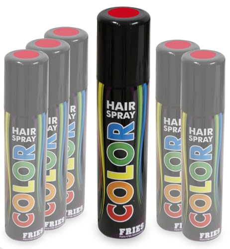 Big-Pack 6er Bundle Hairspray Color rot, Haarspray mit Farbe rot NEU/OVP - 6 Dosen zum Sparpreis