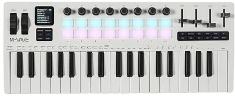 M-Vave SMK-37 Pro - Teclado MIDI Bluetooth con sintetizador FM integrado
