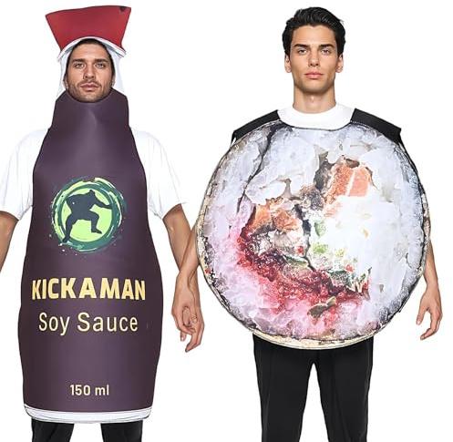 Costumi per Abiti fantasiosi - Outfit di Coppia Divertente, Set di per Salsa di soia | Comedic Festival Cosplay Usi per Feste di Carnevale, da Evento per