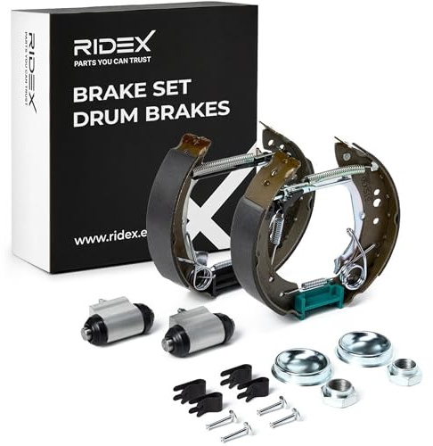 RIDEX 3859B0343 Kit freno Freno a tamburo Posteriore con leva freno a mano Compatibilità con CITROËN C3 I Hatchback FC, FN