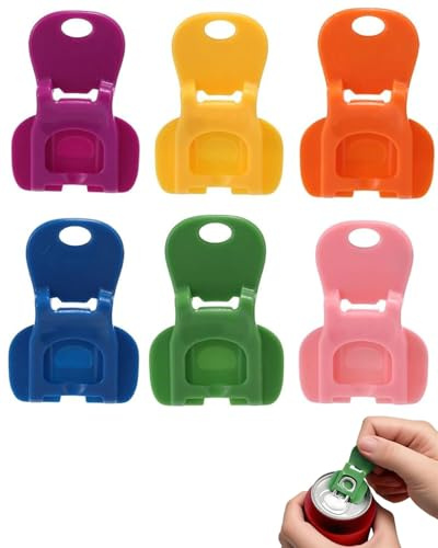 FUGLUS 6 Piezas Abridor de Latas de Cerveza de Soda Abrelatas de Bebidas Lata de Bebida Abrelatas Abrelatas de Latas de Refresco Abrir Latas de Bebidas para Latas de Aluminio Cola, Cerveza