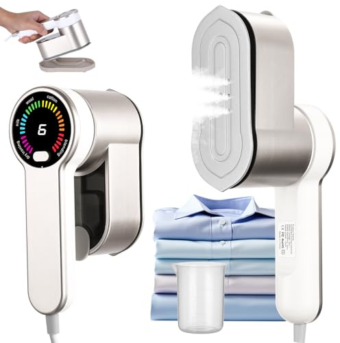 Reise Dampfglätter Reisebügeleisen 1200W, 2-in-1 Handbügeleisen & Steamer, 5S Schnellaufheizung, 25g/min Dampfleistung, Tragbares Dampfbügeleisen mit 120ml Wassertank, für Kleidung zu Hause und Reisen