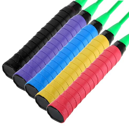 Aumotop Overgrip per Racchetta da Tennis in PU Morbido, 60 Fasce Antisudore Antiscivolo per Racchetta da Tennis e Badminton, Impugnature Antivibrazioni Giocatori di Squash e Racquetball (60 Pezzi)