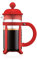 Bodum 1903-294 Java Kaffeebereiter 3 Tassen, Glas, Rot, 7.5 x 13.5 x 18.9 cm