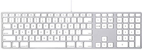 Apple Wired Keyboard with Numeric Keypad MB110LL/A Aluminum (QWERTY English) (Renewed)