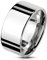 Bungsa 70 (22.3) Herren-Ring BREIT silber Edelstahl massiv breiter Band-Ring breite Ringe Männer