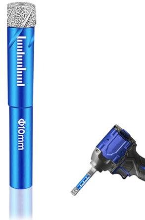 Punte Diamantate Gres Porcellana 10mm Punte Diamantate per Trapano, Gres, Piastrelle, Vetro, Ceramica, Pietra, Porcellana, Smerigliatrici Angolari