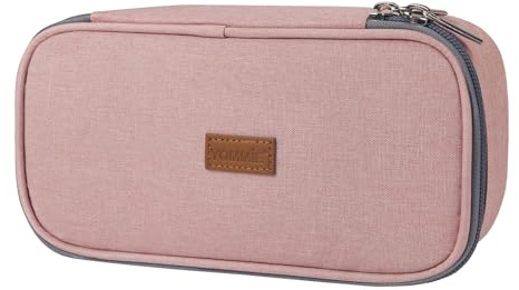 Yommie Federmäppchen Federtasche Mädchen Mäppchen Teenager Single Etui Groß Federmappe Schule Schlampermäppchen Federpenal Schulmäppchen Federschachtel Schlamperbox Pink