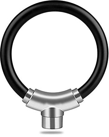 LZQpearl Fahrrad Ringschloss, Kabelschlösser, Kleine Tragbare Sicherheit Diebstahlsichere Scherfestigkeit Verdicktes Stahlkabel-Legierungsschloss, Für E-Bike Mountainbike Motorrad (Black)