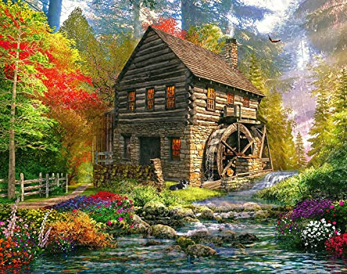 Springbok's 1000 Piece Jigsaw Puzzle Mill Cottage - Unique Cut Pieces