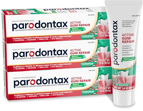 Parodontax Active Gum Repair Breath Freshener Toothpaste, 3x3.4 oz