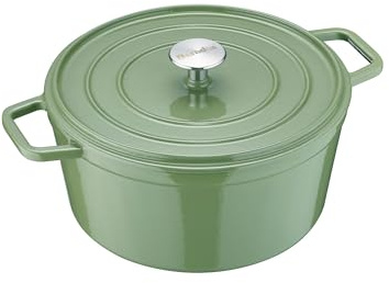 Berndes b.iron green casseruola in ghisa 2m 26cm con coperchio