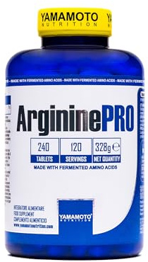 YAMAMOTO NUTRITION Arginine PRO 240 Compresse, Integratore Alimentare di L-Arginina, Aumenta l’Energia nel Pre-Workout e Supporta la Crescita Muscolare