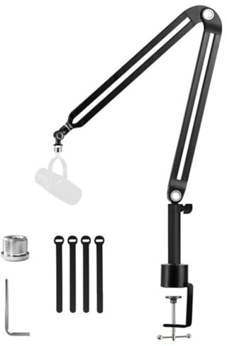 Kliplinc 1 set di microfono regolabile e pesante con braccio per studio di registrazione, braccio a forbice in metallo