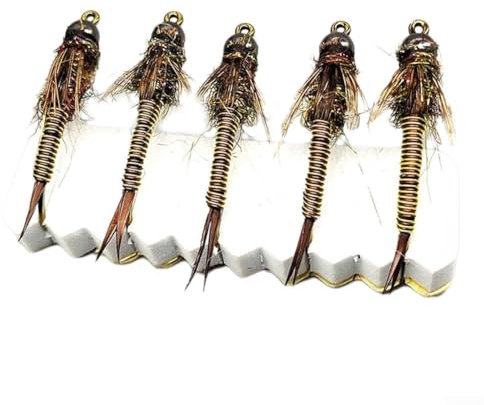 Fliegenfischhaken, Nymphe, Perlenkopf, Köder für Forelle, Barsch, Äsche, Perlenkopf, Nymphe, Fliegenfischen, Köder für Forellen, Barsch, Äsche