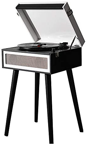 JFNHUTL Giradischi retrò a Tre velocità con Altoparlanti Stereo integrati, Supporta Uscita USB/RCA/Jack per cuffie/MP3/registratore di Riproduzione Musicale per telefoni Cellular