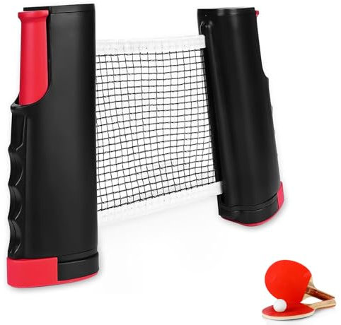 Bordtennisnät, infällbar bordtennisnät, bordtennisnät, bordtennisnätverk, bärbart pingongnät, för utomhusaktiviteter inomhus, kan utökas till 165 cm