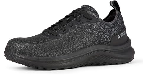 Amazon Basics Unisex-Adult Work Safety Shoes with Protalus Alignment Technology, Composite Toe, Slip Resistant, Black, 11.5 Women/10 Men