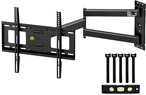 FORGING MOUNT Corner TV Wall Mount Long Arm TV Mount for 23-60 TVs-Easy to Install Single Stud Design- 33 of Smooth Extension Plus Swivel,Tilt,Holds 99lbs,Universal Bracket Max VESA 400X400mm.