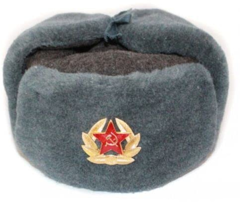 RUSSIAN STORE Gorro Colbaco Ushanka de lana natural original del Periodo Soviético. Ejercito ruso. Varios tamaños disponibles (mediano)