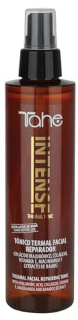Tahe Intense Tónico termal facial reparador con Ácido Hialurónico, Colágeno, Vitamina E, Niacinamida y Extracto de Bambú, 200 ml
